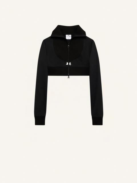 courrèges CROPPED MAXI RIB TRACKSUIT JACKET