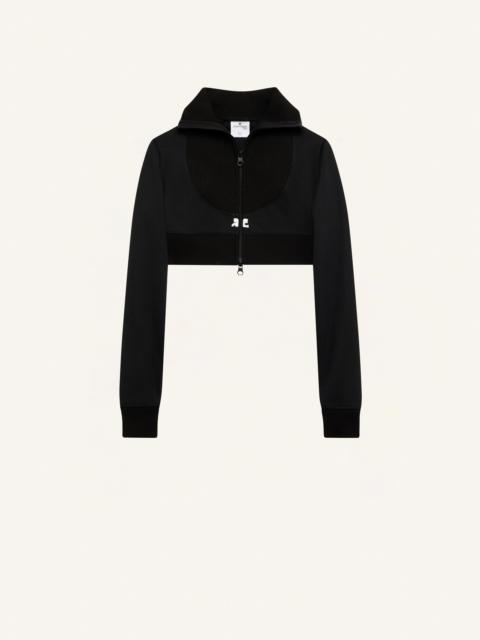 courrèges CROPPED MAXI RIB TRACKSUIT JACKET