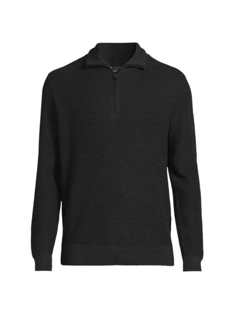 rag & bone Men's Joel Wool-Blend Half-Zip Sweater - Charcoal