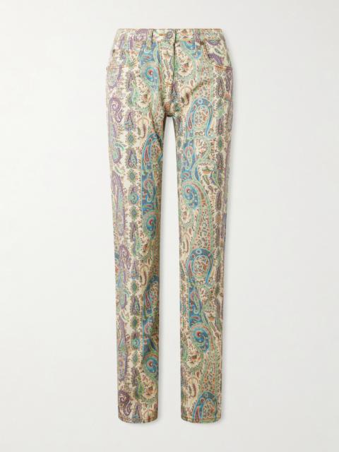 Etro Paisley-print Straight-leg Jeans
