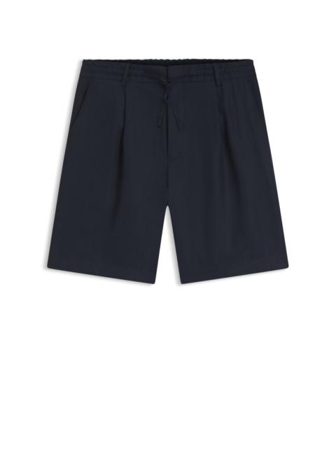 BOSS TAPERED-FIT SHORTS IN LINEN
