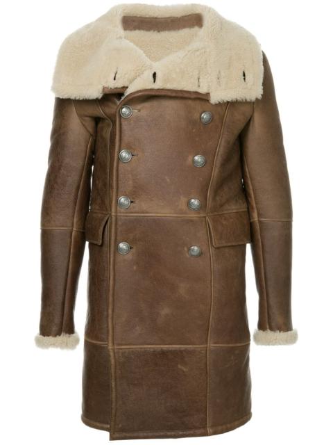 Balmain shearling double-breasted coat