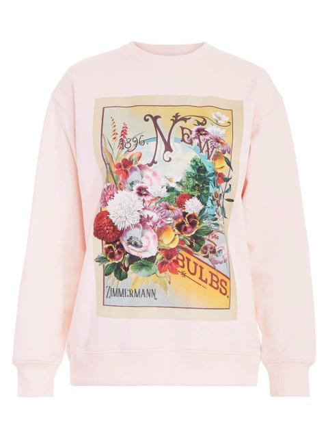 Zimmermann PRINTED CREW NECK SWEATER