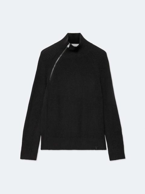 ALLSAINTS KIT ZIPPED FUNNEL-NECK SWEATER