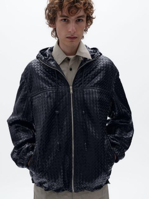 Bottega Veneta Intrecciato Leather Hooded Blouson
