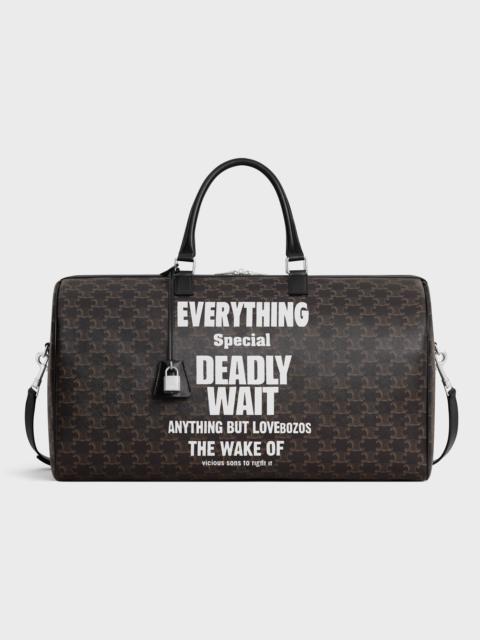CELINE Large Travel Bag in TRIOMPHE CANVAS WITH "EVERYTHING SPECIAL" PRINT