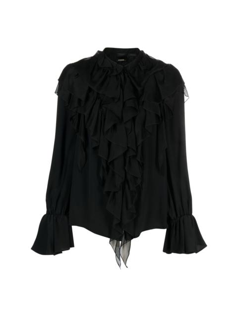 ruffled long-sleeves blouse