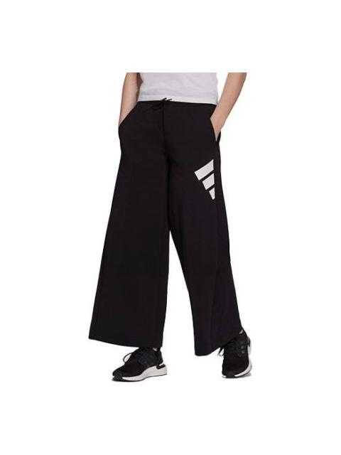 (WMNS) adidas Mid Waist Lacing Sports Pants/Trousers/Joggers Black H57354