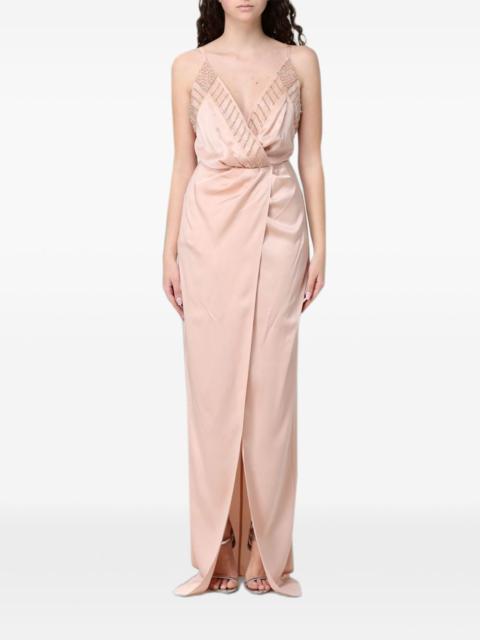 ELISABETTA FRANCHI bead-embellished maxi dress