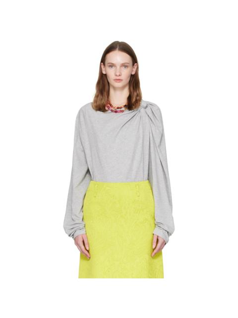 Dries Van Noten Gray Cotton Jersey T-shirt
