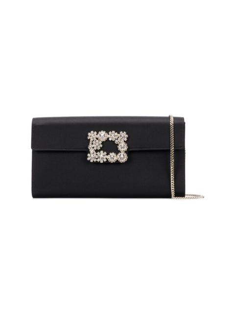 Roger Vivier Flower strass buckled clutch