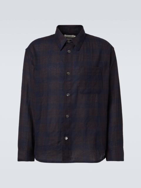 FRAME Plaid wool shirt