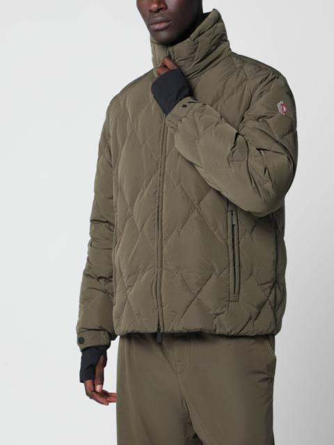 Moncler Grenoble Khaki green quilted down jacket