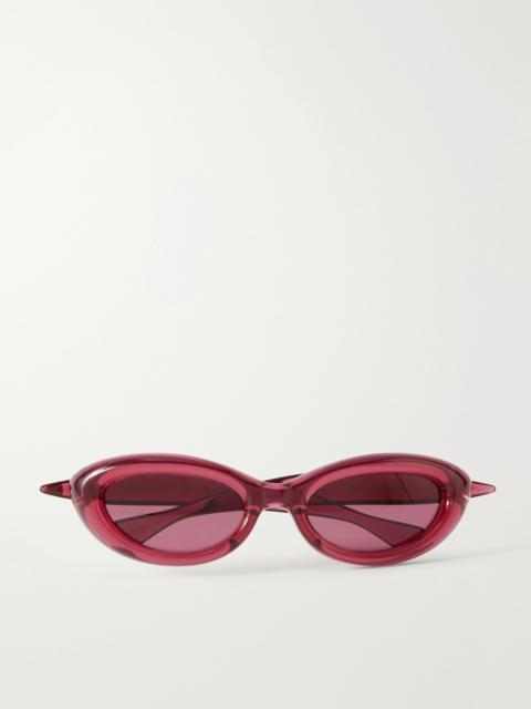 Bottega Veneta Sardine cat-eye injected sunglasses Burgundy