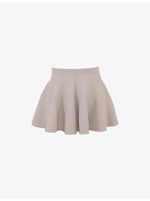 House of CB Fern Ribbed-Knit Mini Skirt