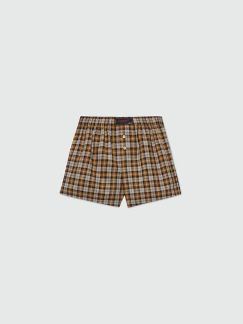MSGM Check cotton boxer shorts.