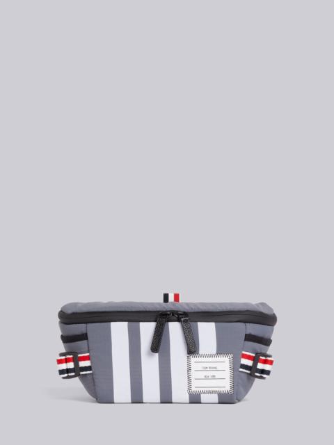 Thom Browne Medium Grey Ripstop Tricolor Webbing 4-Bar Bumbag