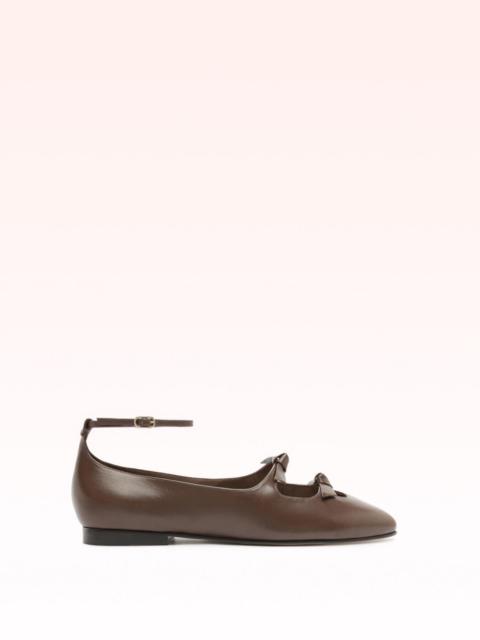 ALEXANDRE BIRMAN SLIM CLARITA PEEP BALLERINA BROWN