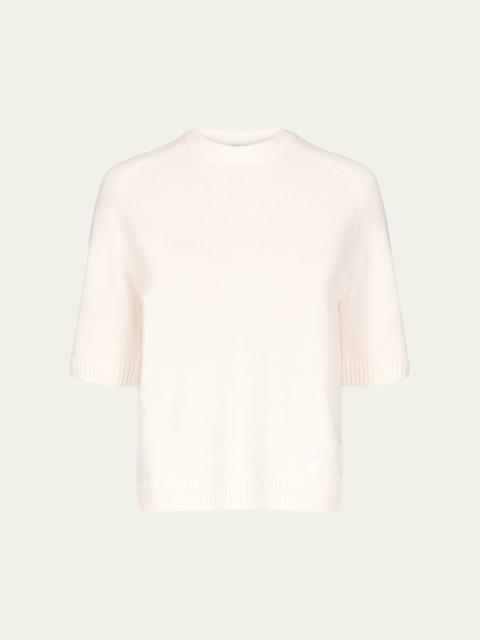 Loulou de Saison Dara Short-Sleeve Cashmere Sweater