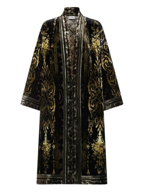 Pierre-Louis Mascia baroque-print velvet coat