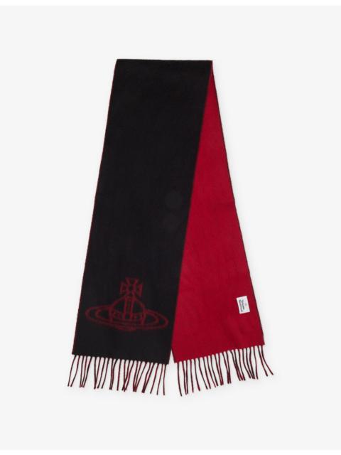 Vivienne Westwood Double Face Orb-Jacquard Wool Scarf
