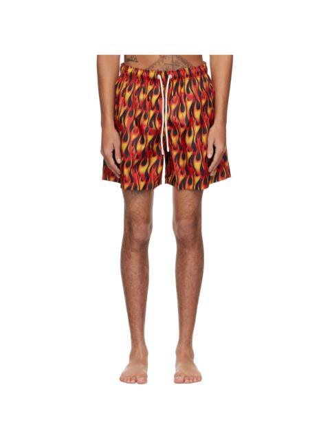 Palm Angels Red Flames Swim Shorts
