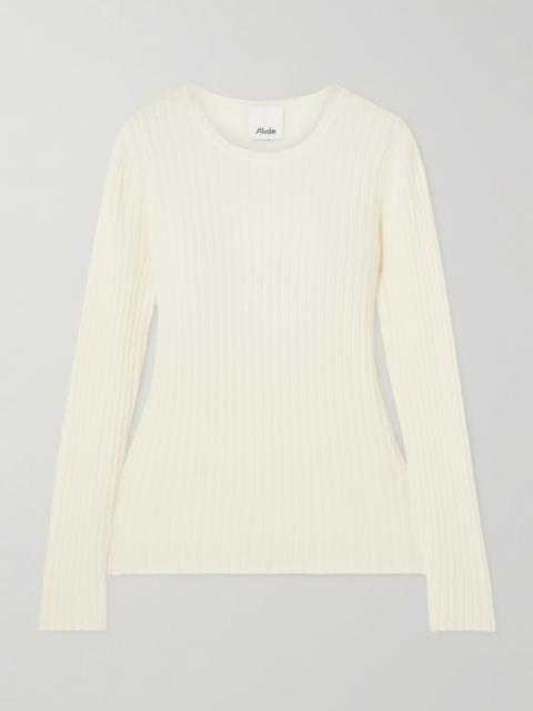Allude Ribbed Cashmere Sweater