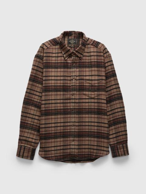 Portuguese Flannel Relaxed Fit Stalia Button-Up Shirt in Mocha