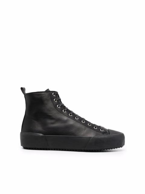 Jil Sander high-top leather sneakers