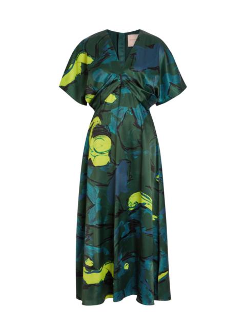 Roksanda Roksanda Sadee Printed Satin Midi Dress