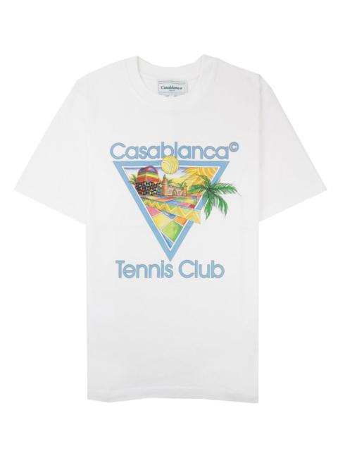 CASABLANCA Afro Cubism Tennis Club Printed T-Shirt "White" CSBMTSH0002