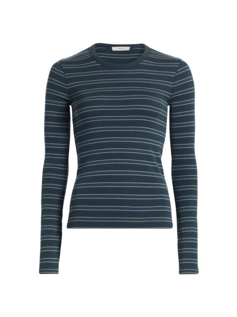 Vince Women's Striped Slim-Fit T-Shirt - Azura Combo
