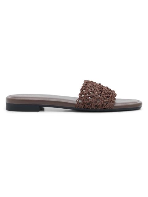 rag & bone Women's Ellie Woven Strap Slides - Dark Mocha Mesh