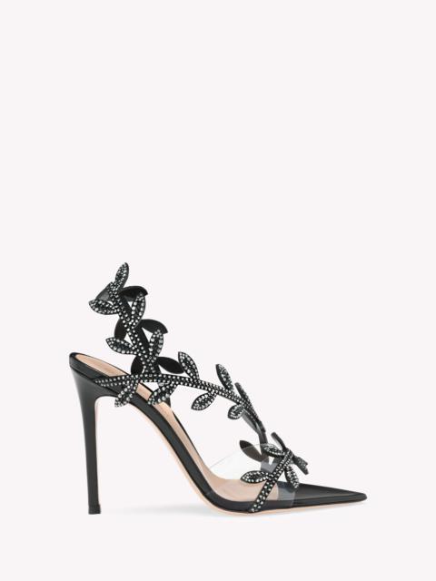 サンダル・ミュール Flavia 105 embellished mirrored leather sandals GIANVITO ROSSI Flavia 105 crystal-embellished leather and
