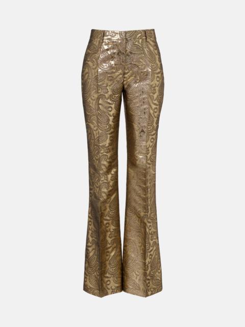 Etro Paisley brocade flared pants
