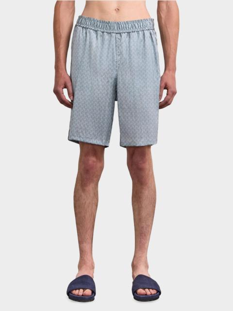 FRESCOBOL CARIOCA Men's Palma Printed Stretch Silk Shorts