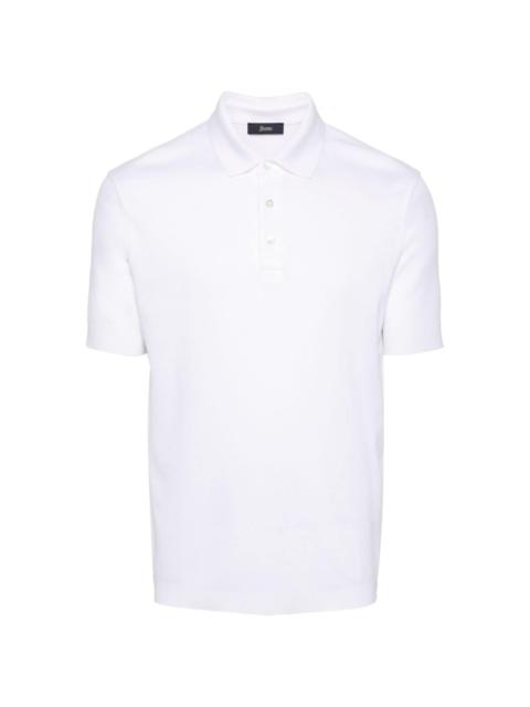 Herno knitted cotton polo shirt