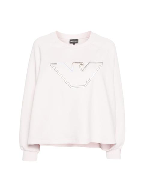 embroidered-logo sweatshirt