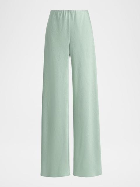 Vince Fluid Bias-Cut Crushed Satin Pants