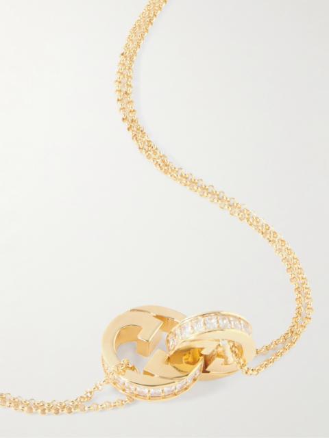 GUCCI Blondie Gold-tone Crystal Necklace