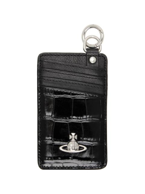 Vivienne Westwood Black Vertical Flat Card Holder