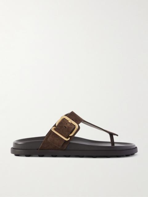 Tod's Buckled Suede Sandals
