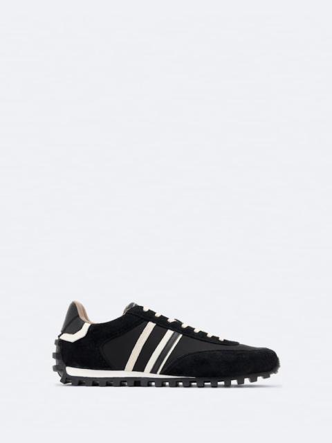 ALLSAINTS ROBIN NYLON AND SUEDE RUNNER SNEAKERS