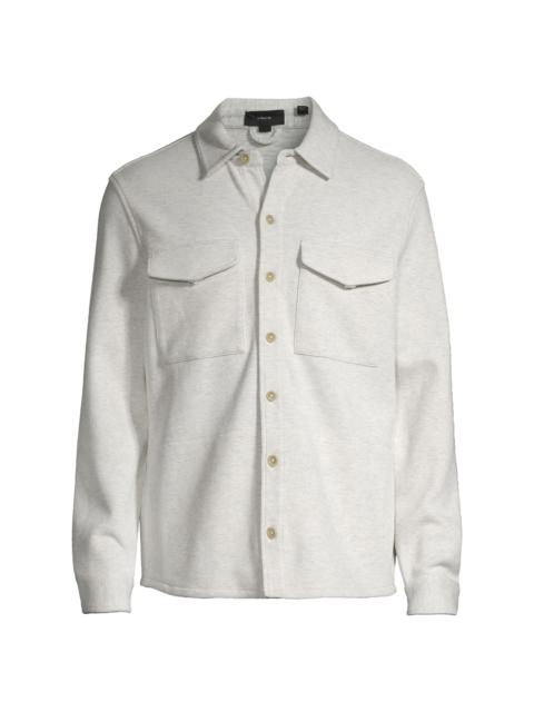 Vince Men's Cotton-Blend Shirt Jacket - Grey