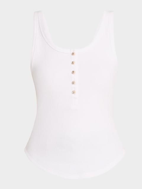 Cinq à Sept Ripley Rib-Knit Tank Top
