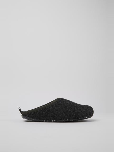 CAMPER Wabi Gray Textile Slippers for Men.
