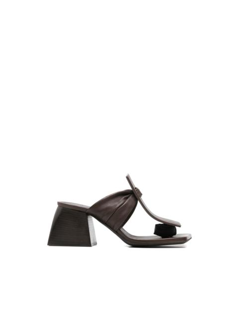 UMA WANG ruched square-toe sandals