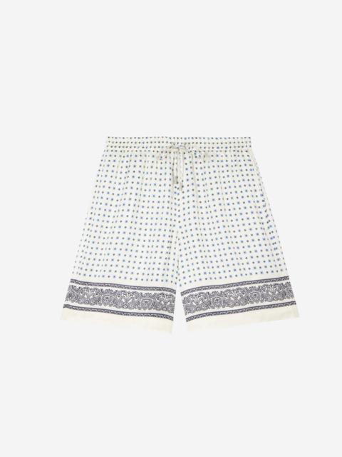 The Kooples BANDANA PRINT SHORTS ECRU