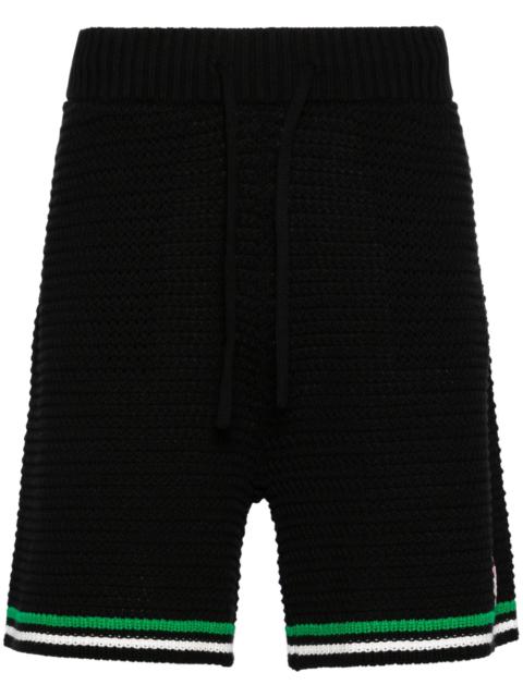 logo-patch crochet tennis shorts