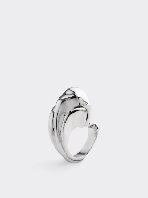 Ferrari Asymmetrical Chrome-Plated Metal Ring